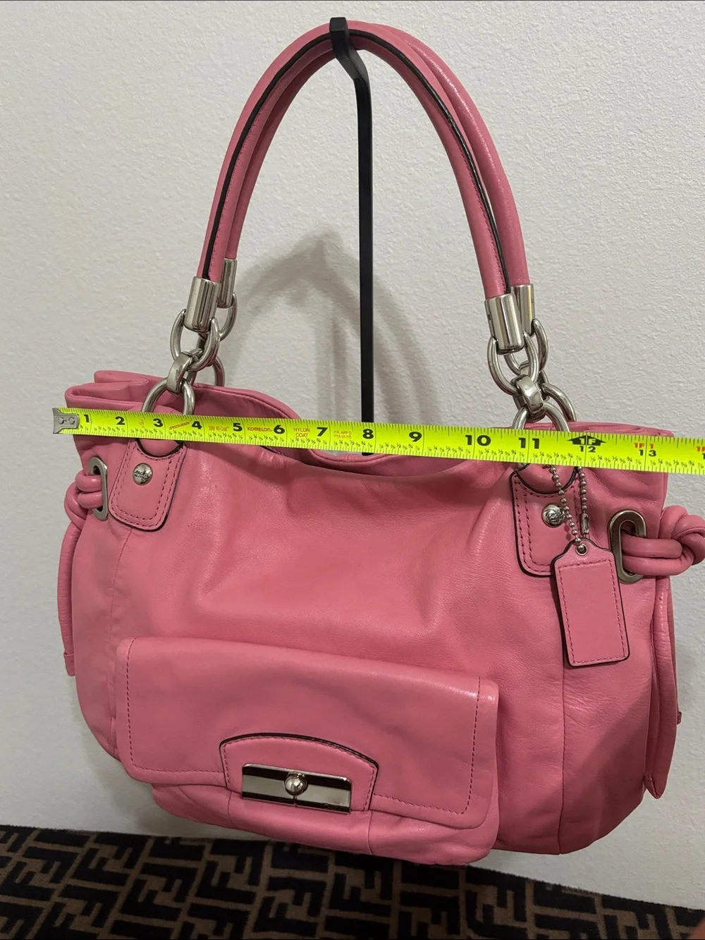 Coach Pink Leather Shoulder Bag